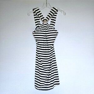 Michael Kors Navy Blue and White Women's Halter Dress, Size XS